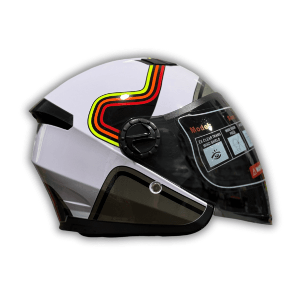 CASQUE FULL JET MB BLANC STRIP